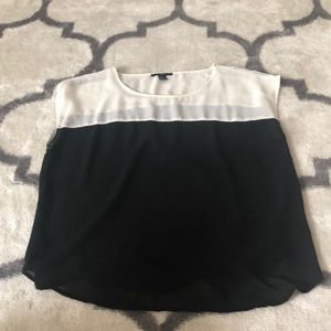 Black and white blouse